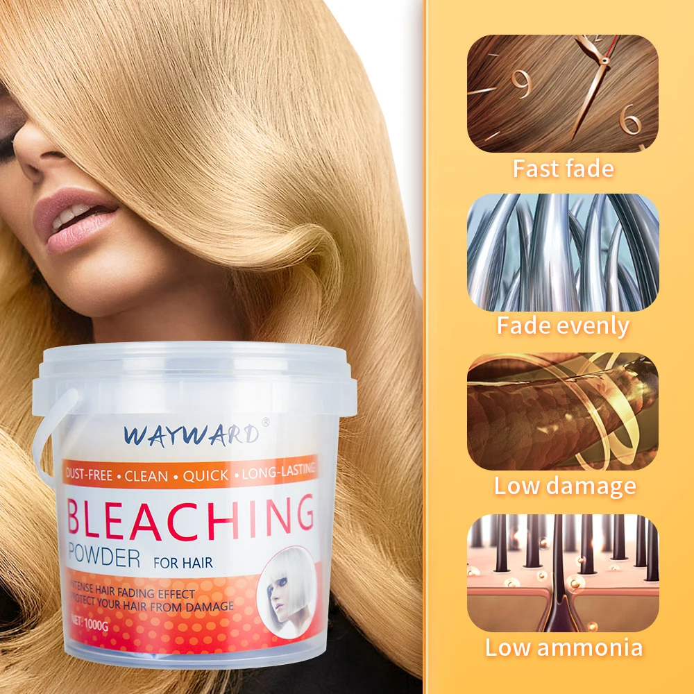 High Quality Dust Free Fast Fade Bleach Color 9 Level Ammonia Free Professional Permanent Hair Bleaching Powder