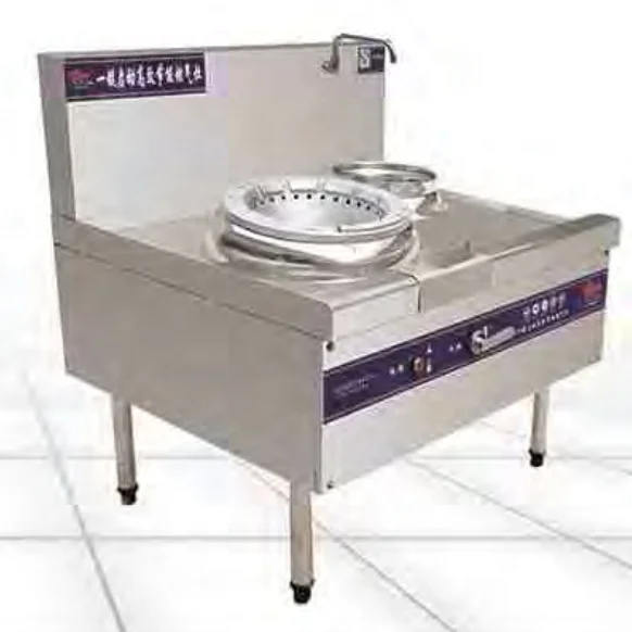Commerce chinese Restaurant kitchen Stainless Steel Cooking Gas Stove Single Wok Range