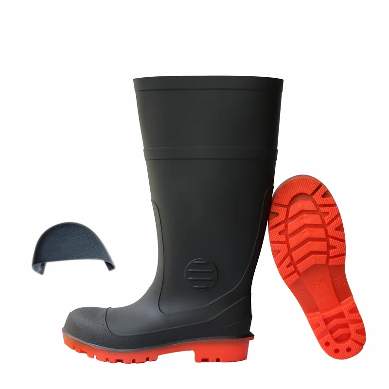 Factory cheap protective PVC chemical anti-slip safety work mining boots unisex agriculture farming rain boots shoes