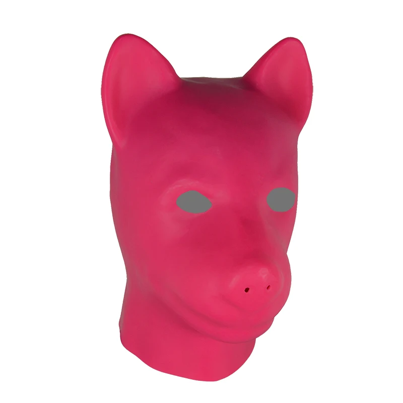 Bondage Hood Couples Dog Latex Fetish Mask Cosplay Sex Headgear Costumes Latex Bdsm