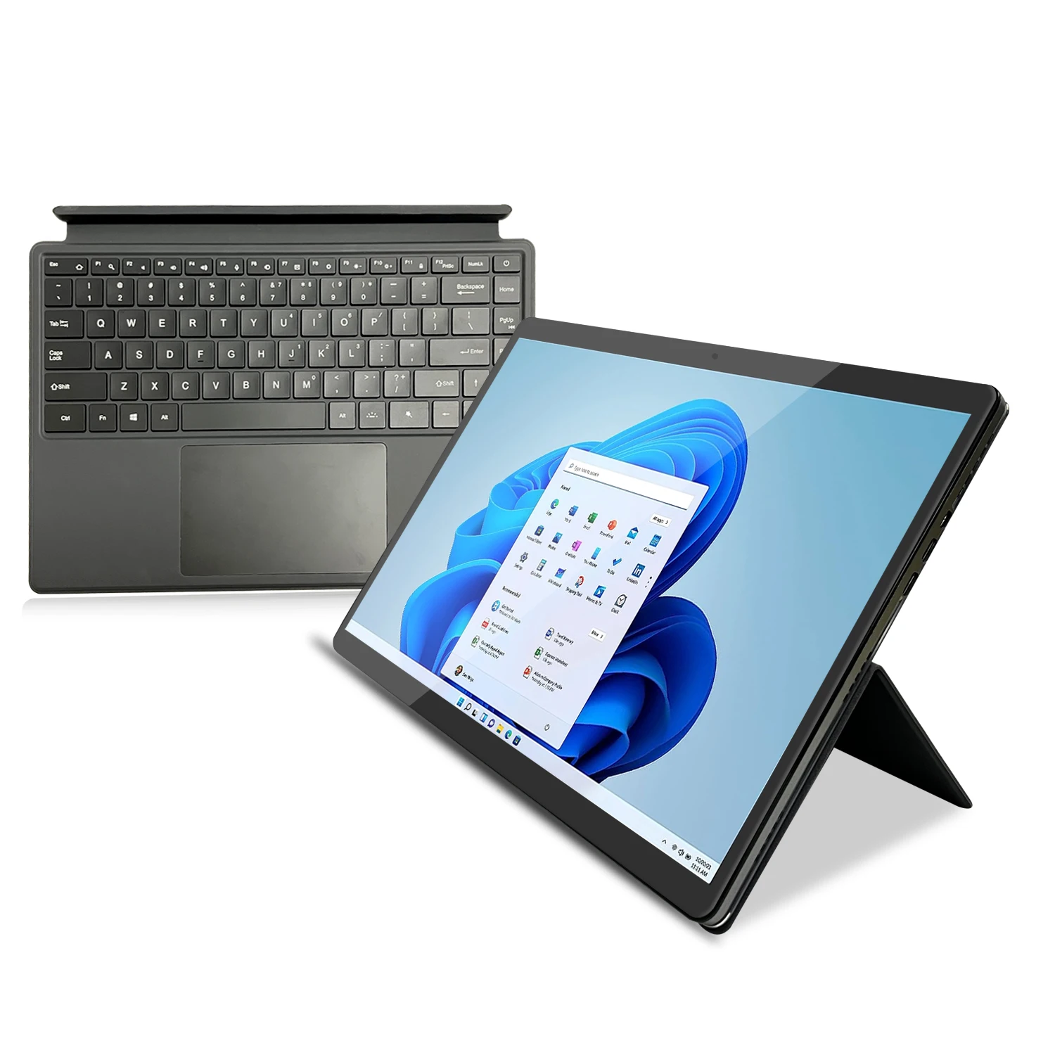 Crelander 14 дюймов планшетный ПК Intel Alder Lake N100 CPU сенсорный экран 16 ГБ DDR5 с HD камерой 2 в 1 ноутбук компьютер