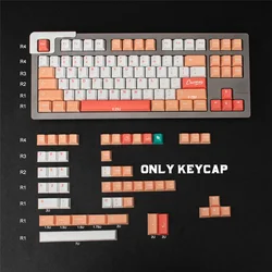 Cherry Profile Peaches Cream Keycaps 137 Keys  PBT Dye Sublimation Keycap For MX Switch Mechanical Keyboard 7U Space bar