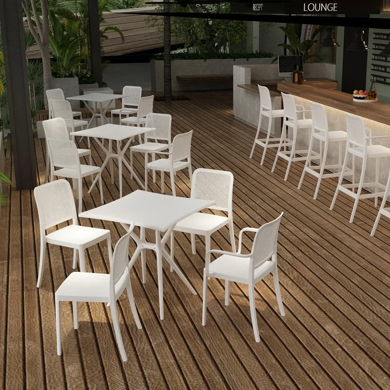  Manufacturer new design KD packing PP plastic hot sell patio garden outdoor chair bar
