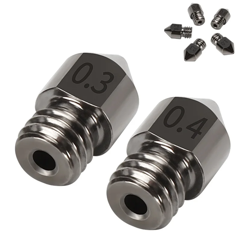 New MK8 Stainless Steel Nozzle Extruder Head For A8 A8Plus Ender 3 CR10 3D Printer Parts Update nozzles 0.2-1.0mm