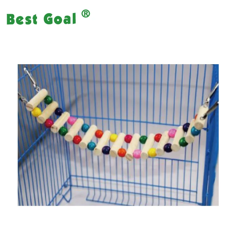 Bird Cage Accessories Decorative Flexible Cage Wooden Rainbow Toy Parakeet Birdcage Training