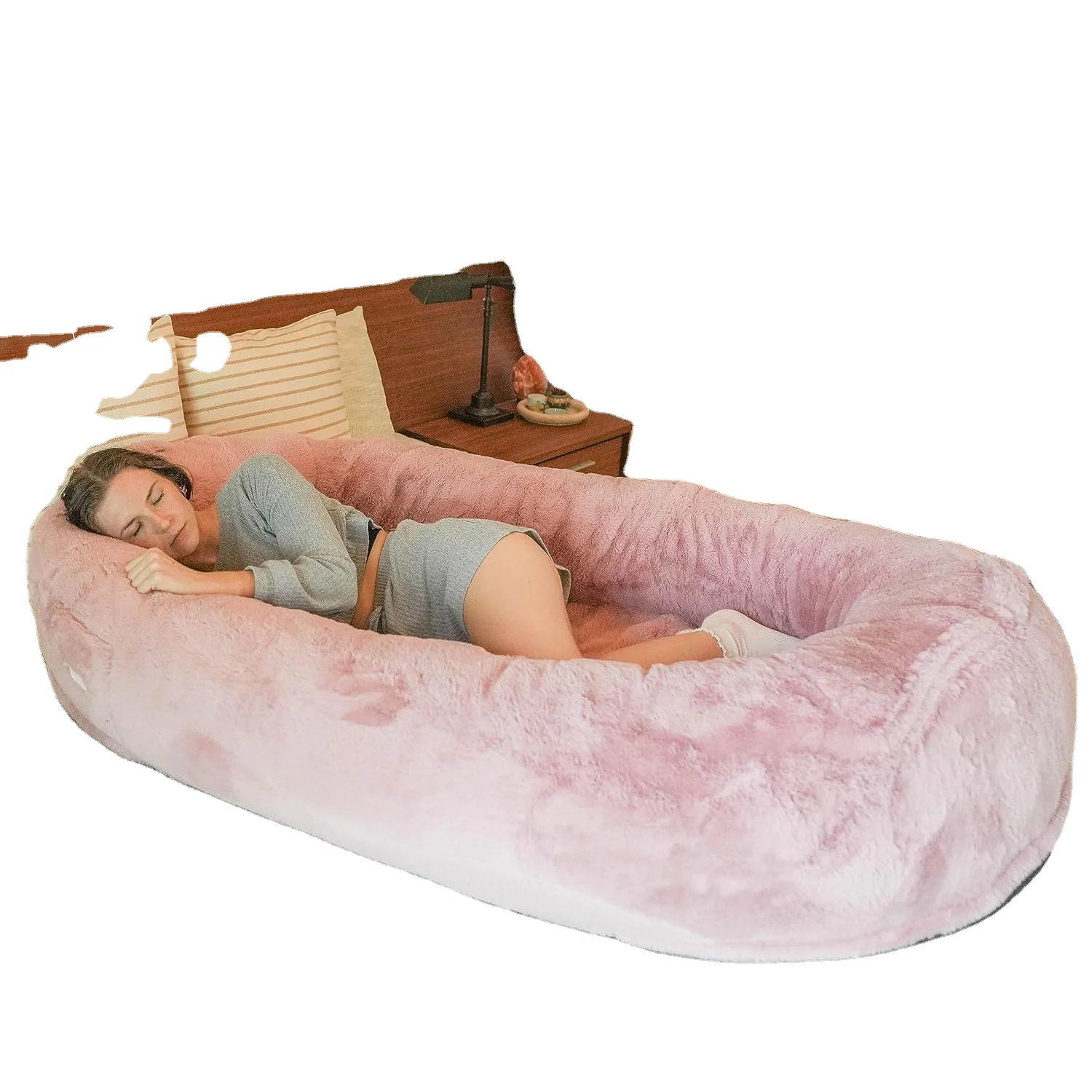 The Original Human Dog Bed ,Comfortable plush large bean bag with memory foam is machine ,Human Dog Bed for adults and Dogs.