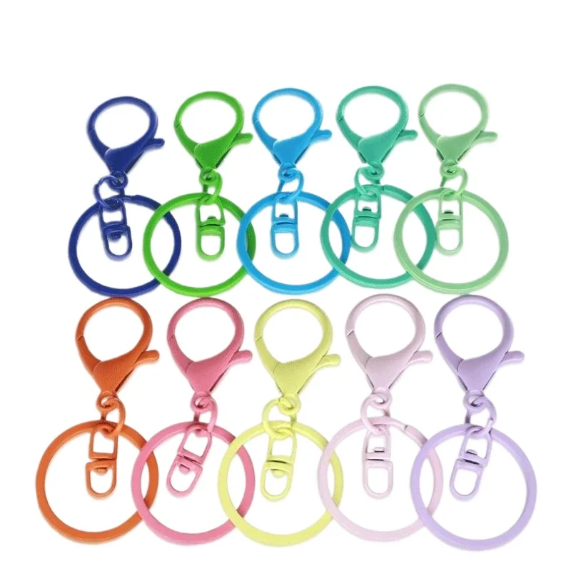 Queena Shop High Quality Zinc Alloy Lobster Clasp Key Chain 3 Piece Set At Factory Price