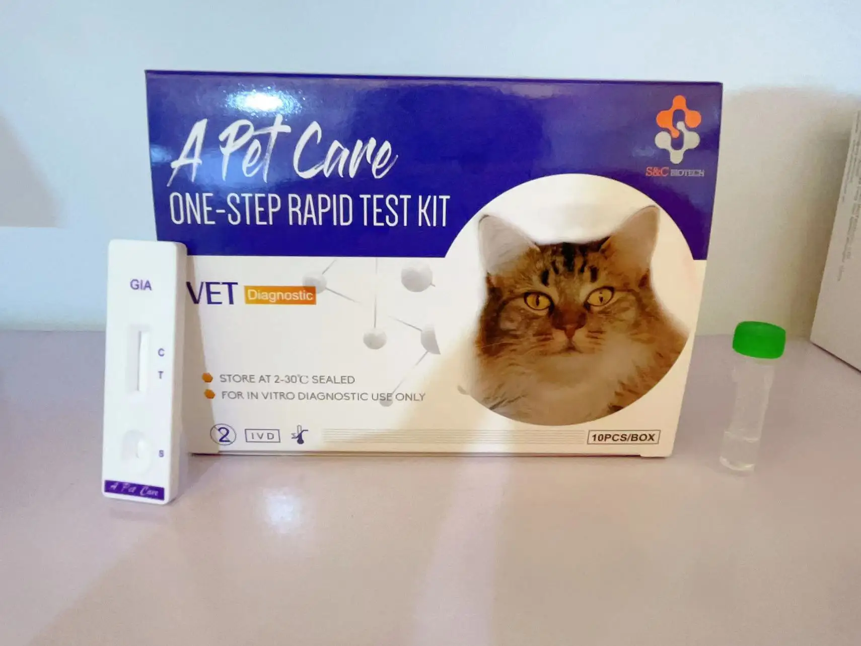 Tom cat Feline blood typing kits cat A/B type cards Blood group quick check pet tests