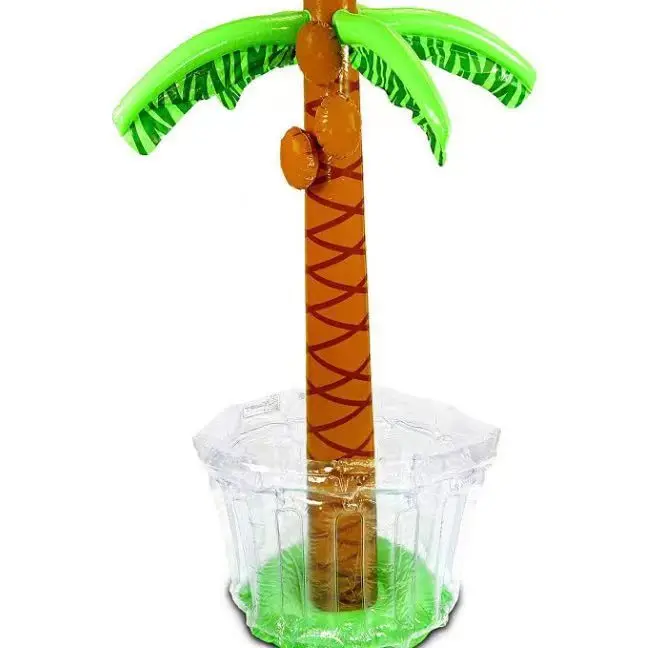 Custom party decoration ice cooler pvcinflatable palm tree cooler jumbo outdoor party cooler