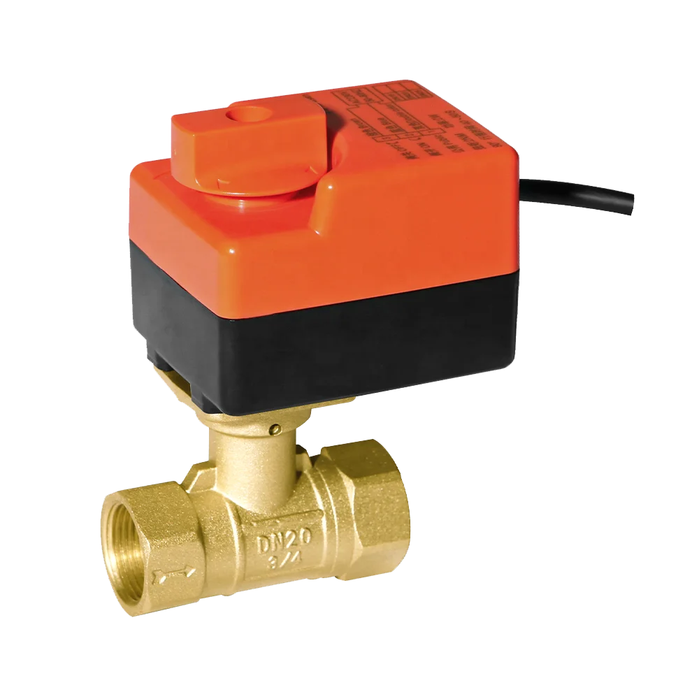 Wholesale Price HVAC Brass Motorised Electric Actuated Ball Valve For Air Conditioner