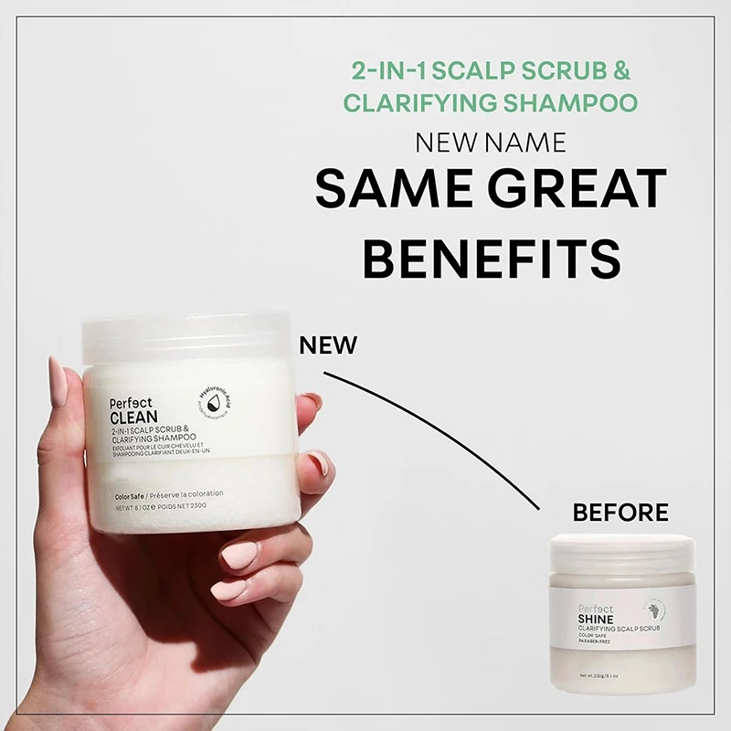 Private Label Skin Care Detoxed Exfoliating Clean Balance Scalp Moisturizing 2 IN 1 Scalp Scrub Clarifying Shampoo For Hair Care