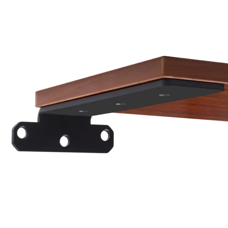 Metal Heavy Duty Wall Mounted Shelf Support Stainless Steel T Shape Shelf Bracket Invisible Wooden Board Bracket