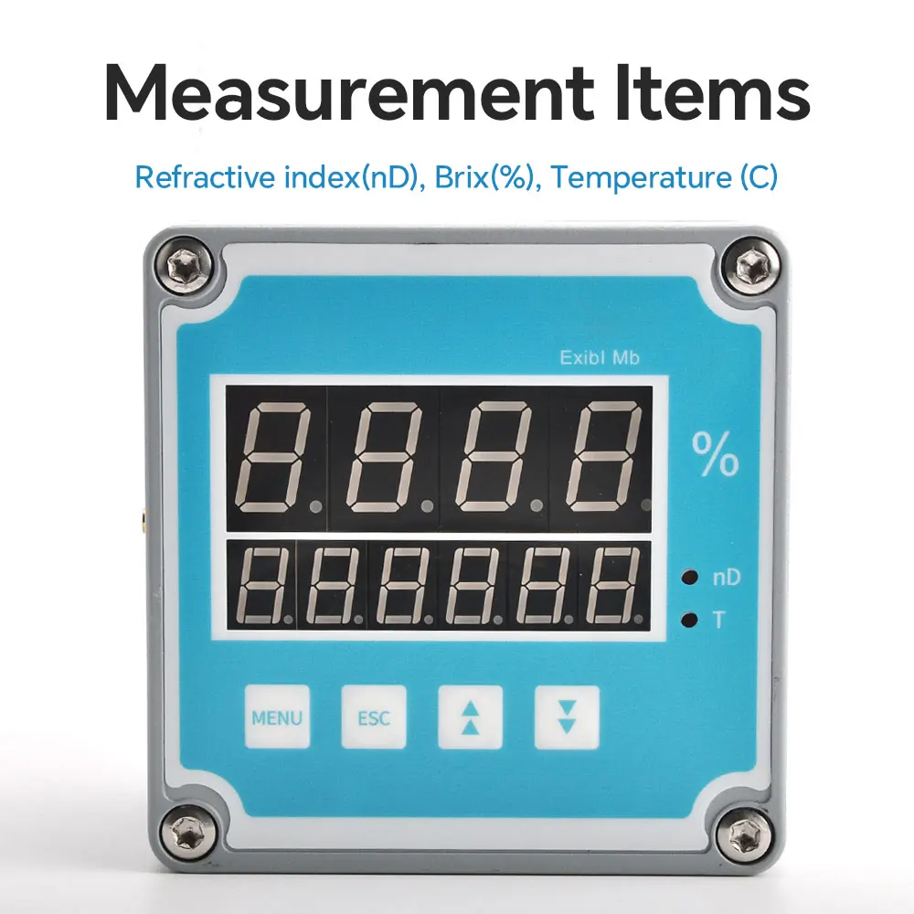 high operating temperature digital inline process refractometer for monitoring hygiene in food manufacturing