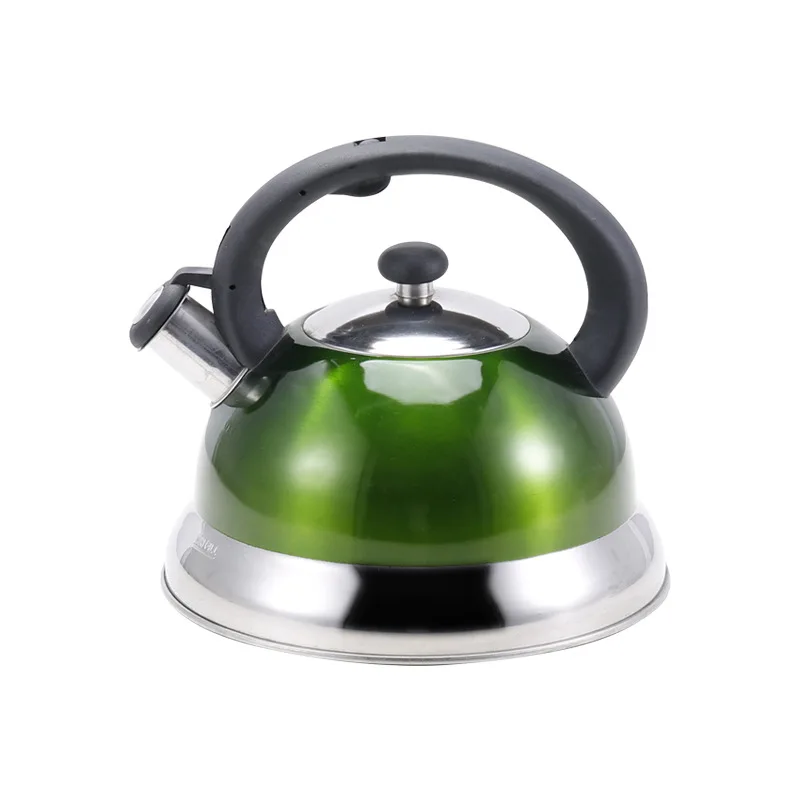 Good quality 3l green whistle kettle water stainless steel stove kettle whistle