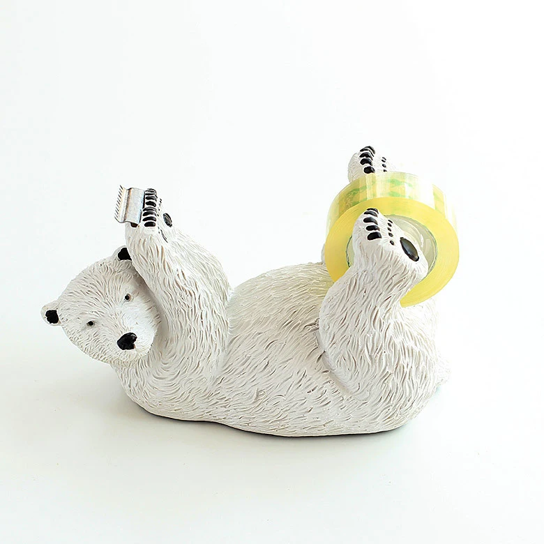 Creative Custom Cute Otter Desktop Tape Dispenser , Resin Animal Shape Adhesive Tape Dispenser for Unique Iffice Desk Accessory