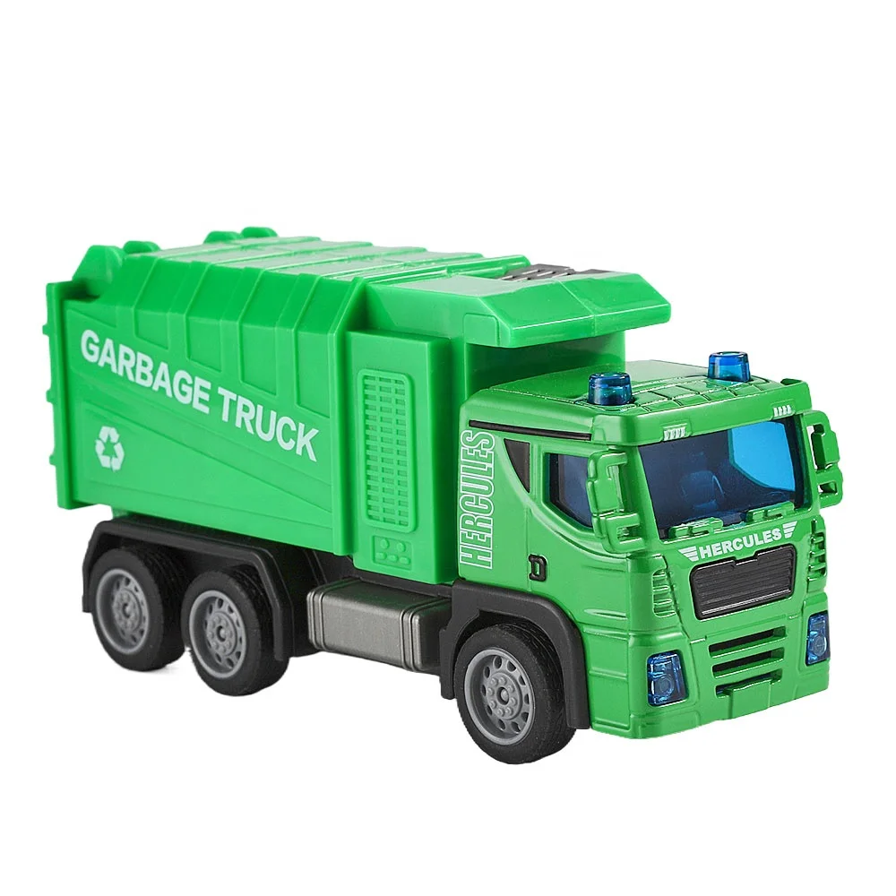 1:36 Diecast Pull-Back Model Garbage Collector Die cast Toy Trash Trucks