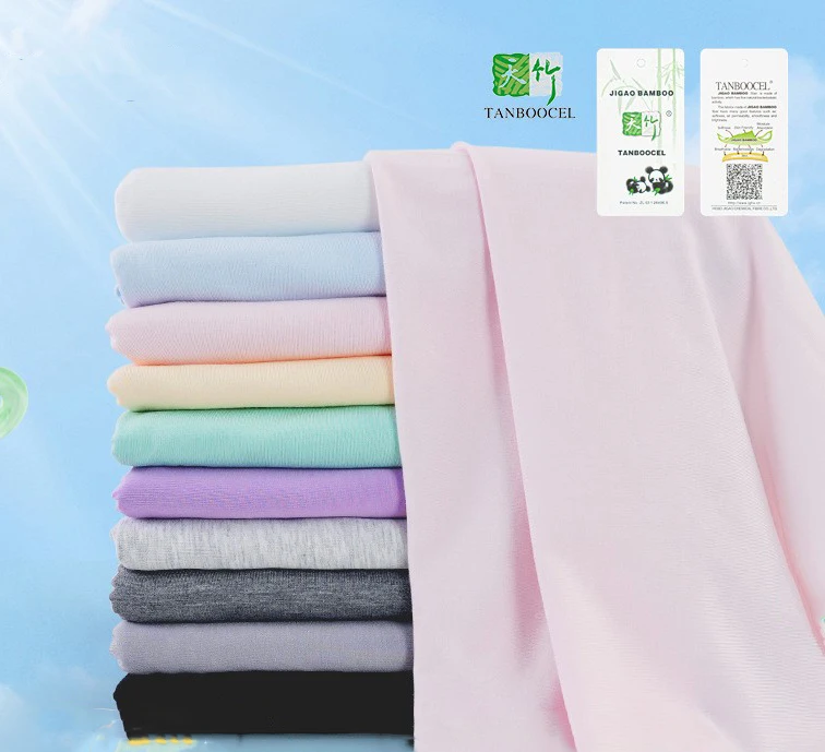 OEKO-TEX Standard 100 Knitting Fabric 95% Bamboo 5% Spandex Sustainable for Loungewear Shirts Underwear