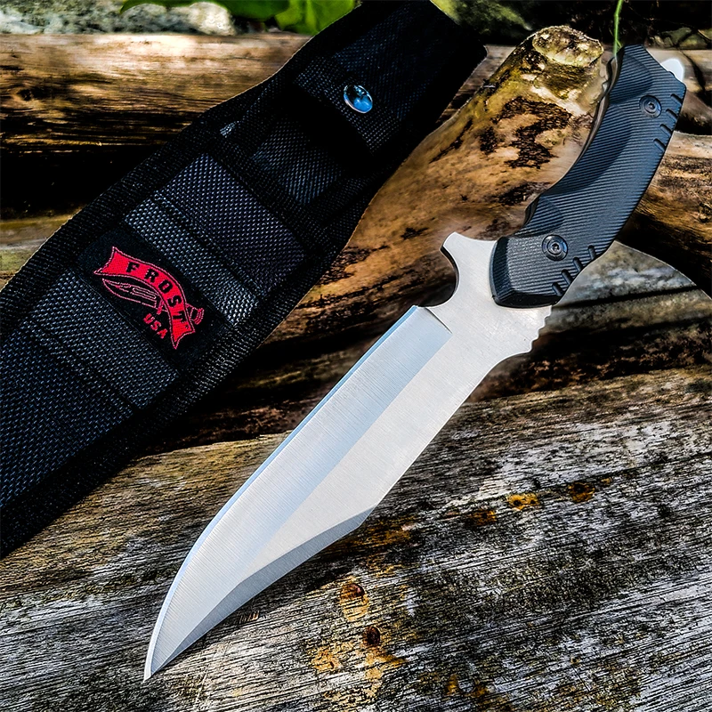 High quality outdoor multifunctional fixed blade knife camping camping wilderness survival knife  handle anti slip design