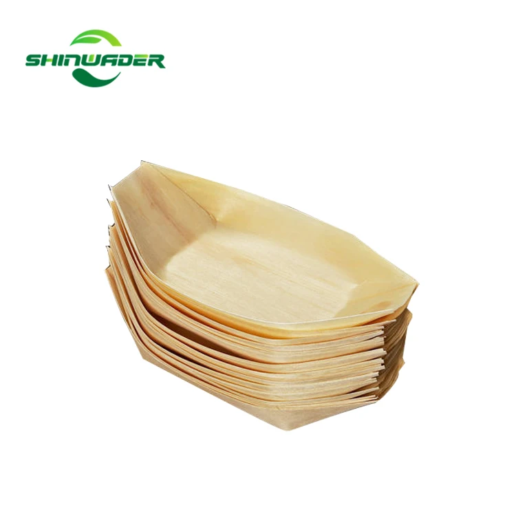 Factory Supplier Wholesale Pine Biodegradable Disposable Wooden Food Sushi Boat For Restaurant