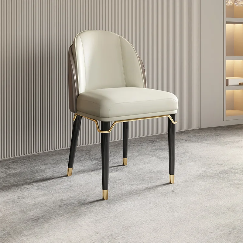 Dining Chair Luxury Gold Metal Indoor Wholesale Chairs Home Furniture Modern Restaurant Dining Room Leather Chairs