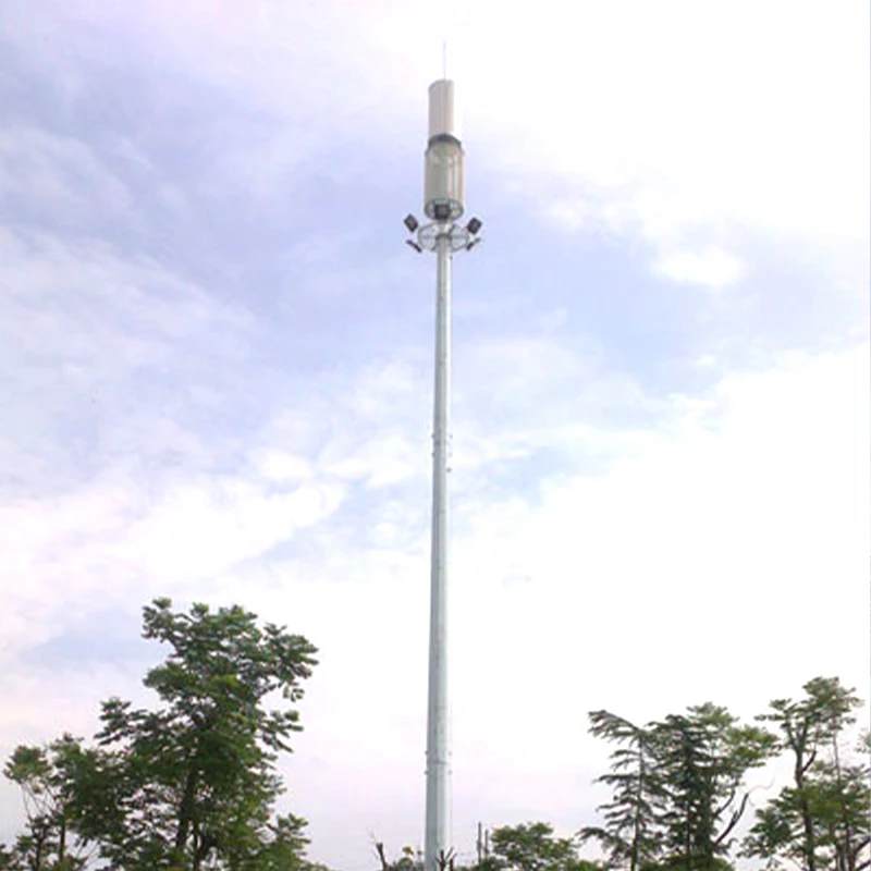 Factory Wholesale Mini Telecom Gsm Communication Pole Communication Monopole Pole From China