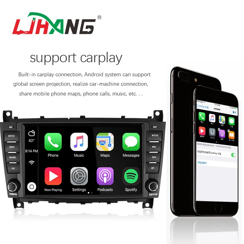 Android 12 car multimedia player radio for Mercedes Benz Clase C W203 2004-2007 CIC W203 2008-2010 W209 gps navigation stereo