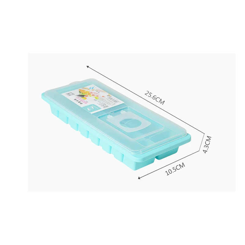 Легко снимаемый силикон без бисфенола А и гибкий поднос для льда со съемной крышкой штабелируемые подносы с крышками