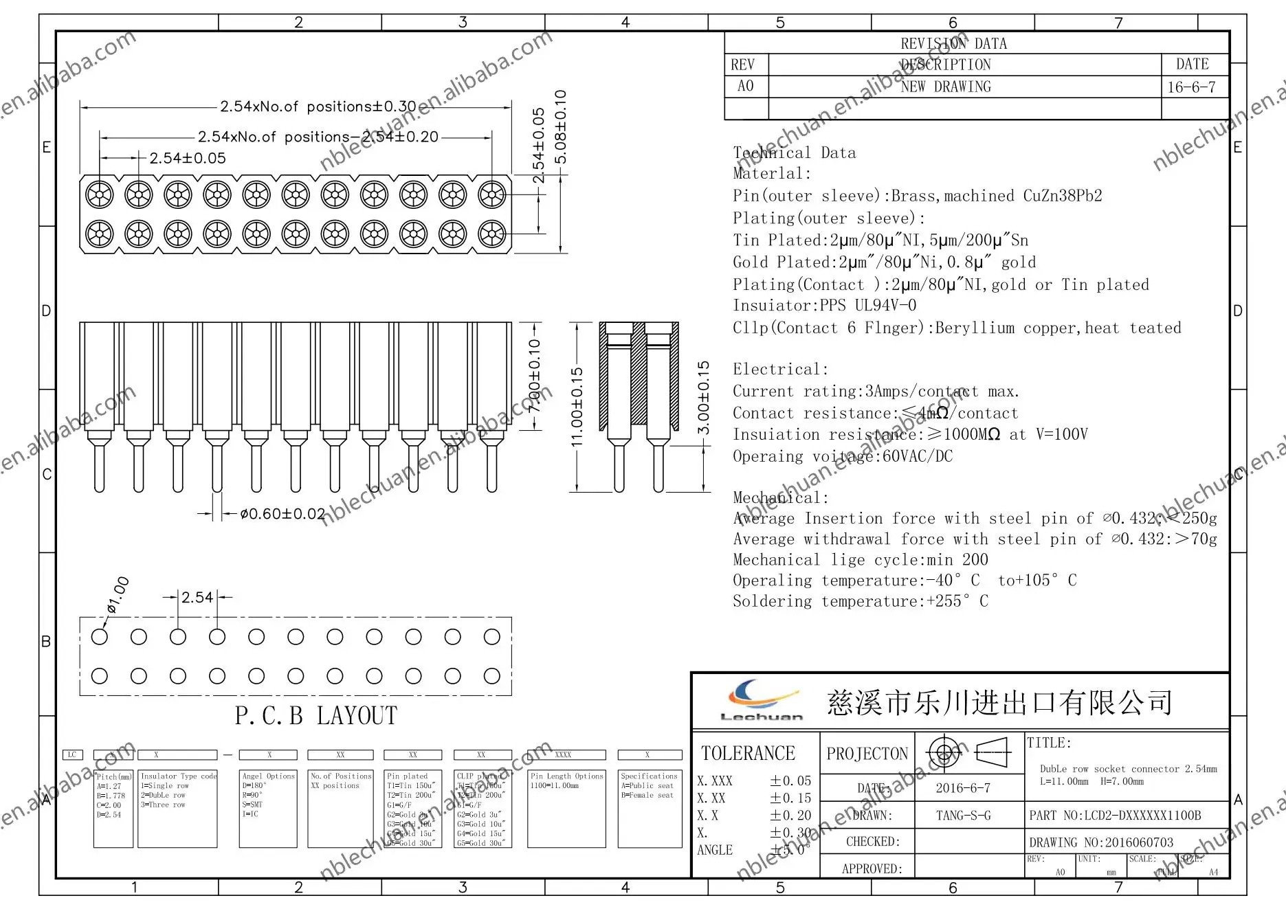 Machined round pin single row dual row 2.54 1.27 2.0 2.54 mm female header Straight Right angle SMT  Pin length 17.8mm