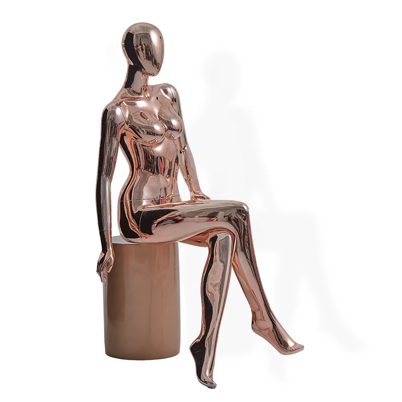 
high quality fashion full body electroplating rose gold mannequin from Zihe 
