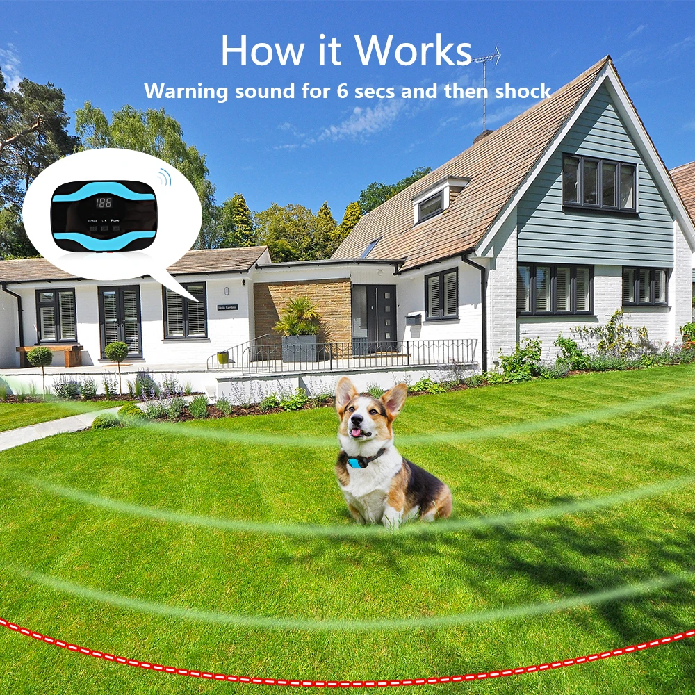 Новая инновационная электрическая ограда для собак, провод для сдерживания домашних животных, система забора для собак для наружного дома
