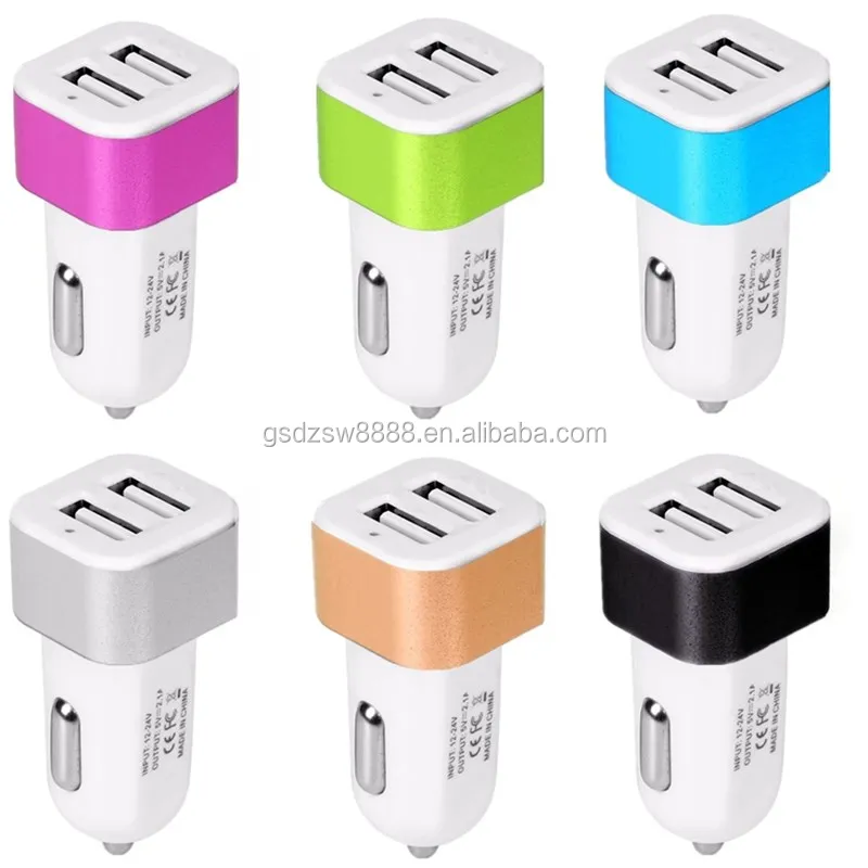  Универсальное автомобильное зарядное устройство с 2 Usb-портами 1 а для Iphone 7 8 Plus X XR 11 Samsung Huawei Android phone gps
