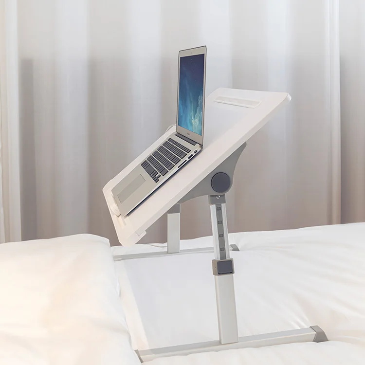 UPERGO Foldable and Height Adjustable Multi-functional Folding Lazy Bed Laptop Desk Study Table