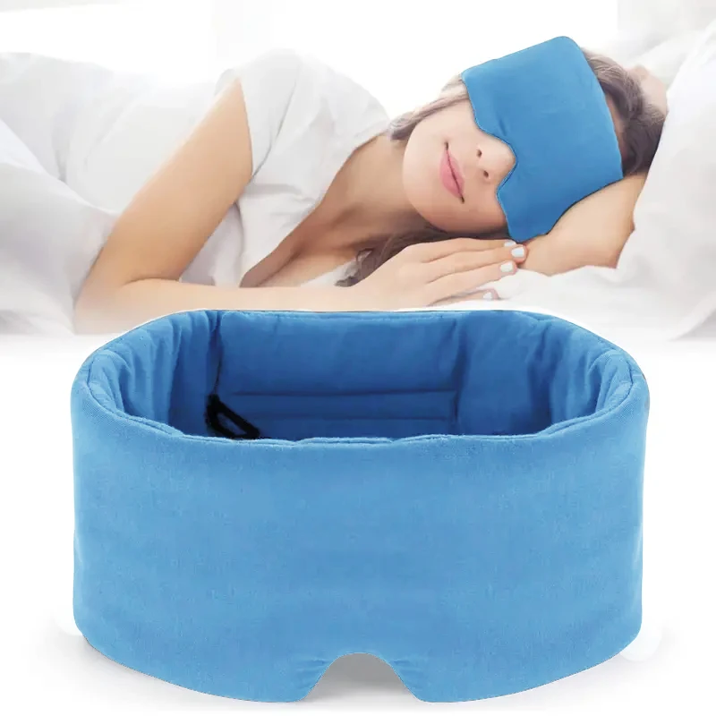 Manufacturer Custom Natural 90 Goose/Duck Down Eye Mask Ultralight Soft Shading Light Sleeping Eye Mask Adjustable