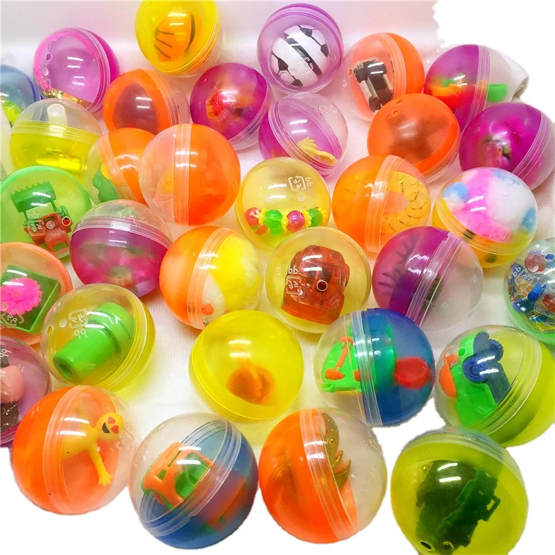 Красочный пластиковый капсульный шар диаметром 5 см с игрушками внутри для торгового автомата в качестве детского подарка
