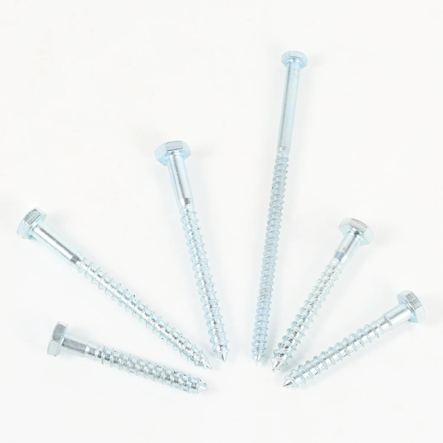 JIS ANSI Certification Carbon Steel Brass Aluminium Stainless Steel DIN571 Wood Screw Black Hex Wood Screw With Hex Head Washer