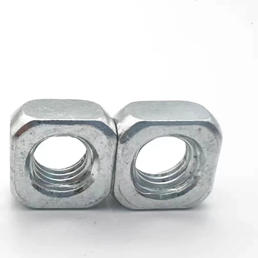 Custom DIN 557 square nut hot dip galvanized square nut carbon steel stainless steel zinc coated nut