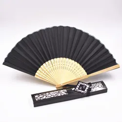 personalized  wedding favor bamboo silk folding fans with different colors available