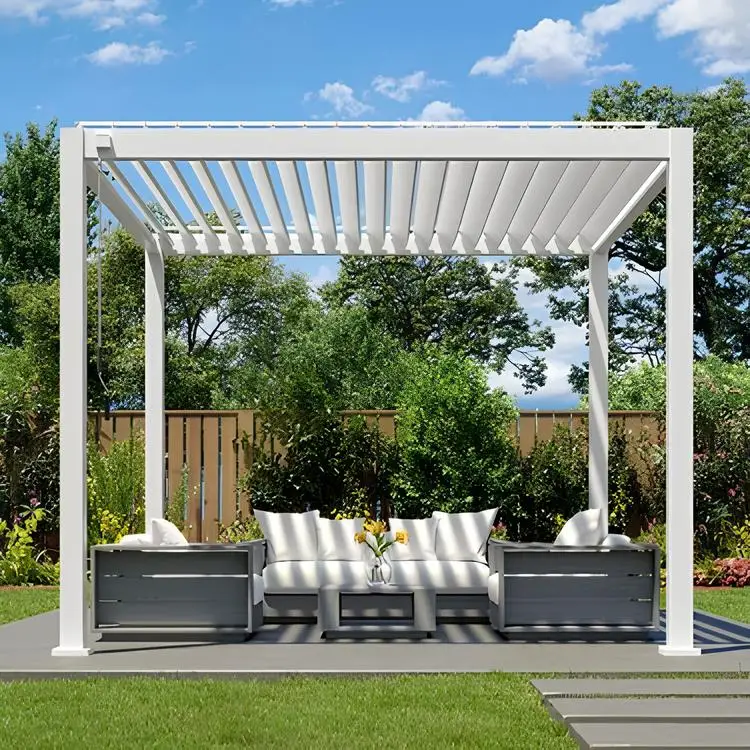 Good Selling Outdoor Modern Small Gazebos In Patio Durable Aluminum Pergola Shutters Price