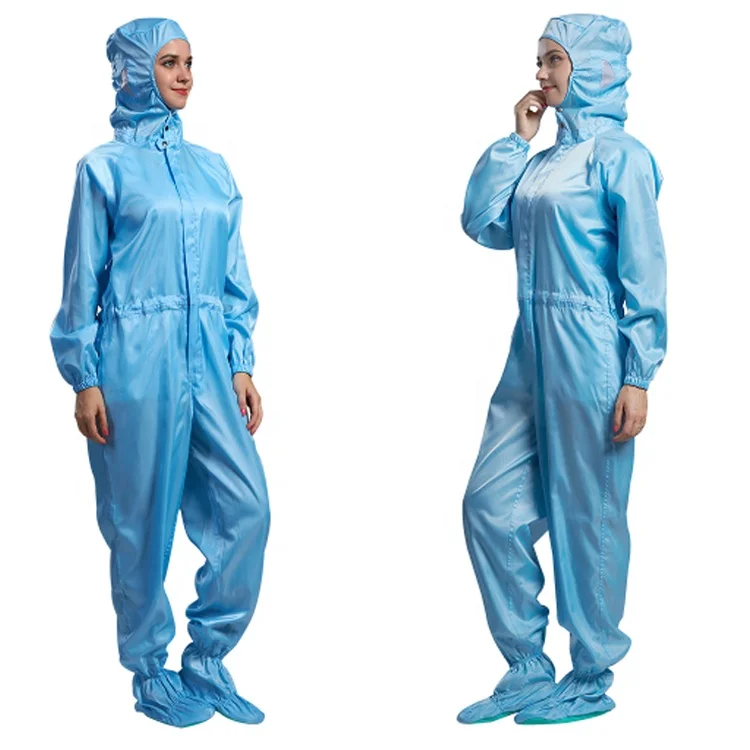 Clean room one piece jumpsuit esd anti-static coverall