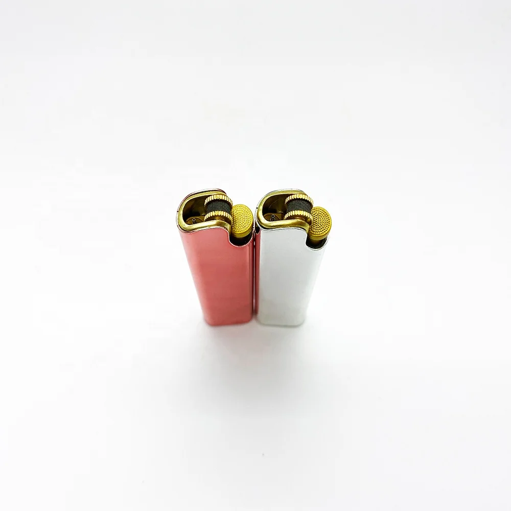 HP-990A New Design Fashionable Colored Sliver Metal Flint Lighters Bulk