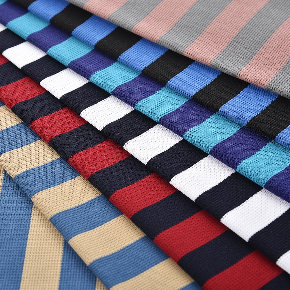 Oem Manufacturing Stretch Knit Yarn Dyed Fabric Stripes 48% Cotton 48% Tencel 4% Spandex Anti-Static Cotton Spandex Fabric
