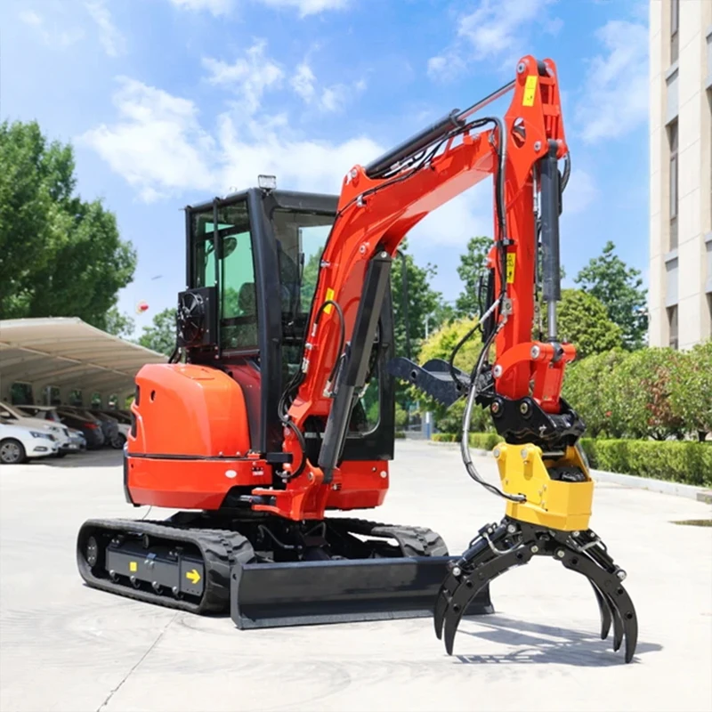 High quality Kubota engine EPA/EURO 5 Chinese mini excavator 1ton 2.5 T 3.5 ton cabin mini digger excavator