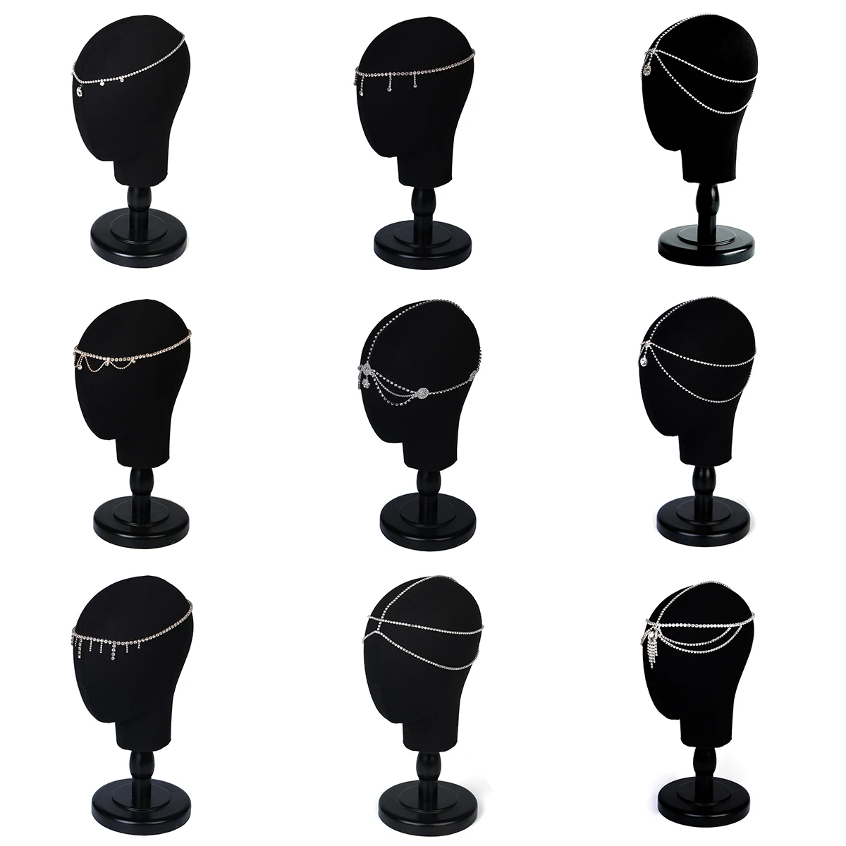 Fashion Multi-layered Rhinestone Forehead Hair Accessories Hair Chains Tassel hair head chain jewelry party for women