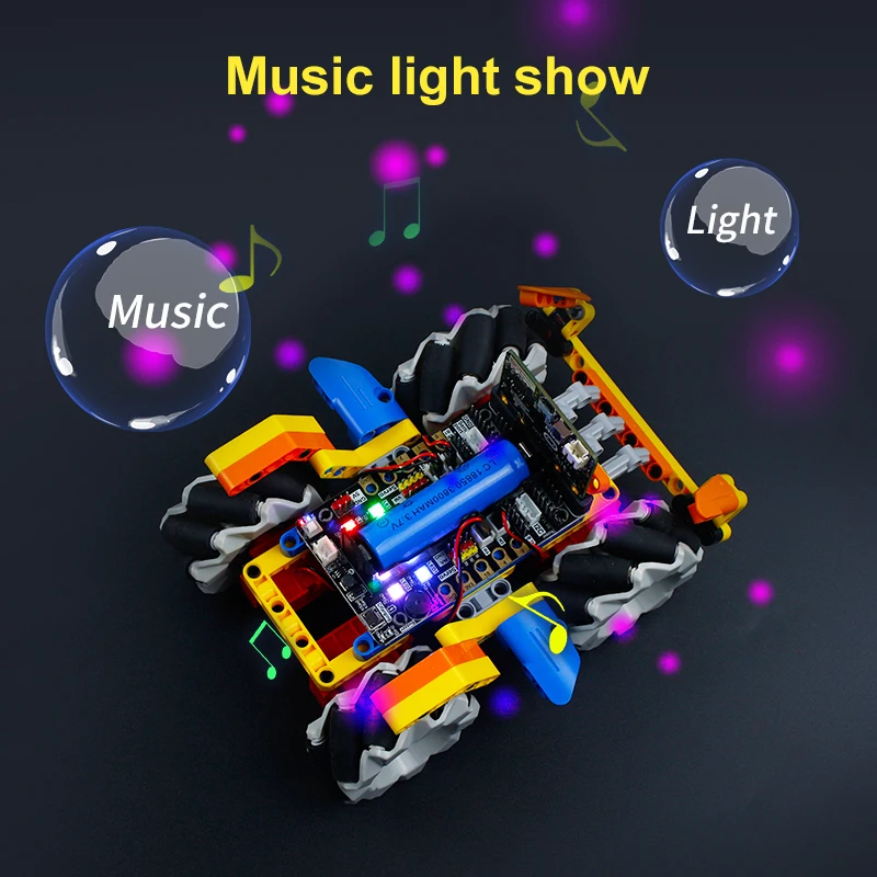 
Yahboom Omni:bit programmable toys robots With Four Mecanum Wheel Drive compatible with BBC Micro:bit V2 