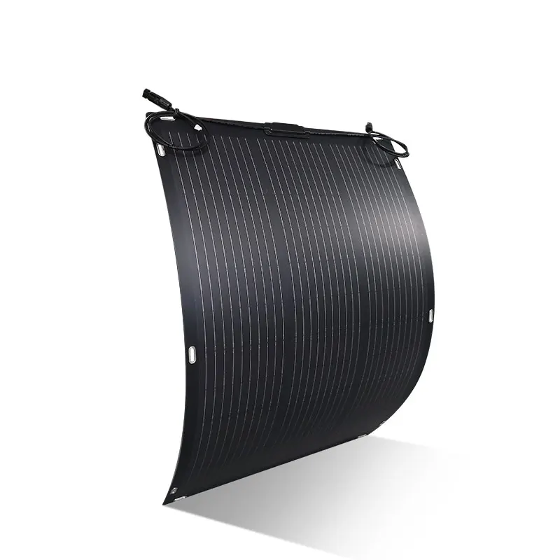 Factory Light Weight  100W  Flexible Solar Panel with carbon fiber bendable up to 360 degree for Boat Yacht Camping