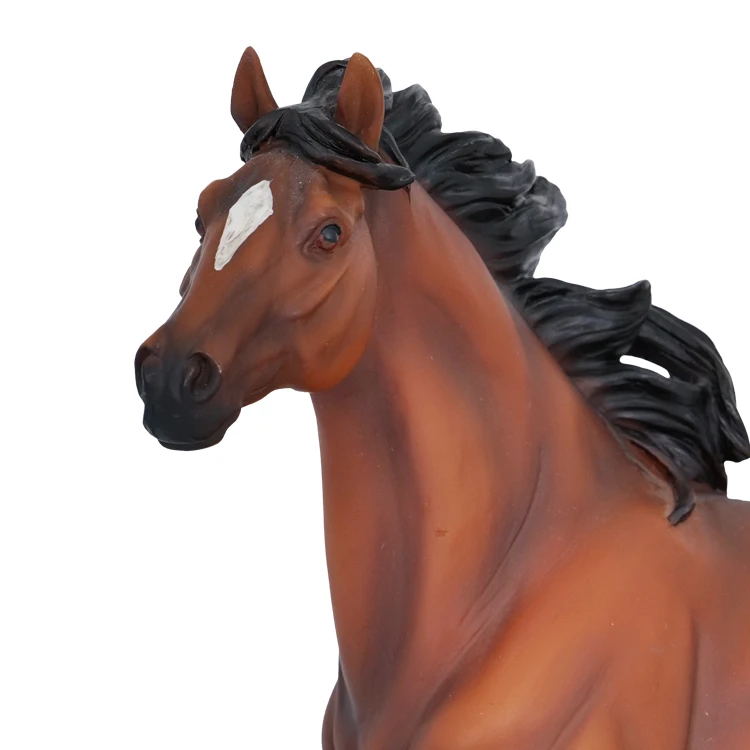 Resin Brown Running Horse Pendulum Table Top Crafts Ornaments Home Decor and Gift