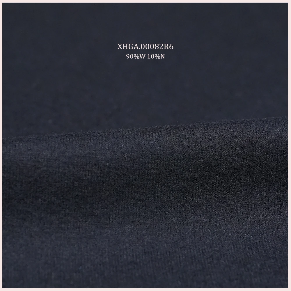 Merino Wool Knit Fabric 90%Wool 10%Nylon Jersey Fabric For Winder Inner layer Dress Pants Suit