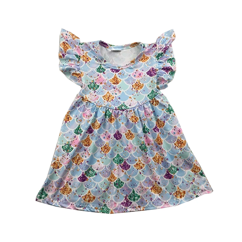 Girls one piece of dress with ladybug pattern wholesale dresses party one piece of boutique clothes