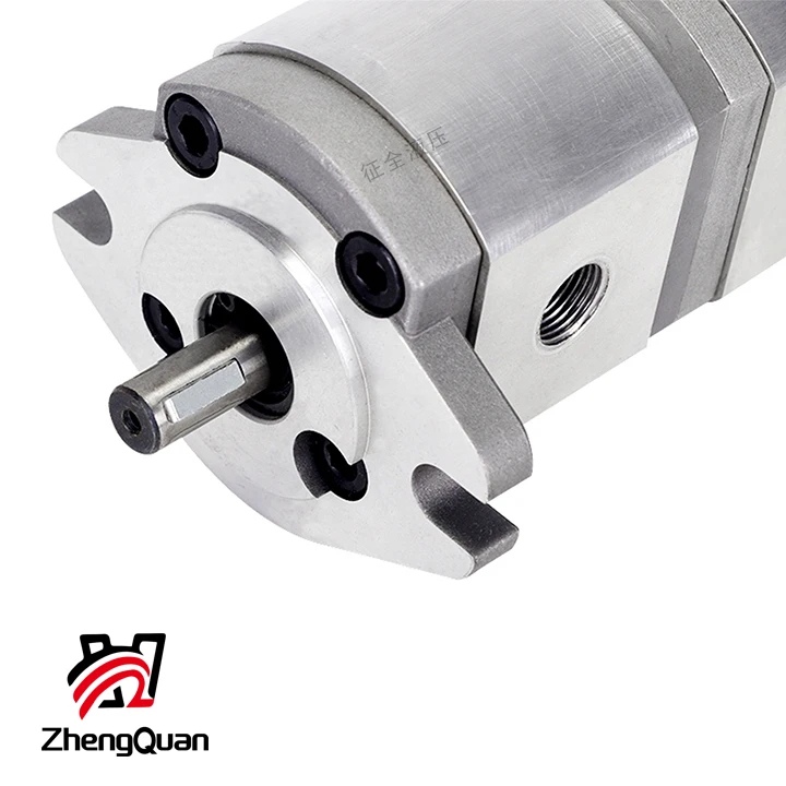 Zhengquan HGP-111A-F9/9/9R triple gear pump hydraulic high pressure oil pump manufacturer customized high efficiency pump
