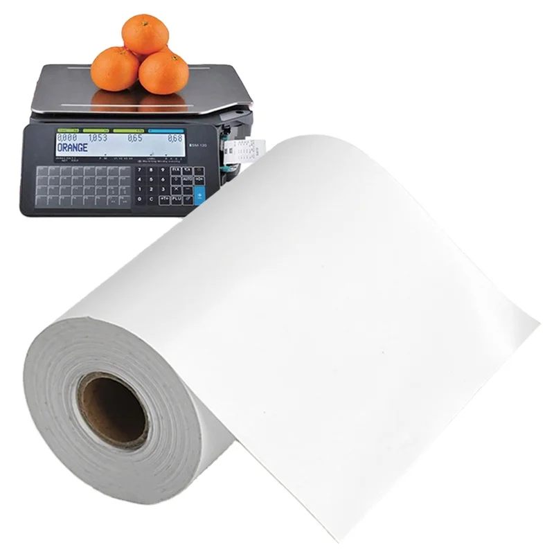 Good Quality linerless sticky paper roll self adhesive label roll Strong adhesive linerless price tag Custom paper sticker